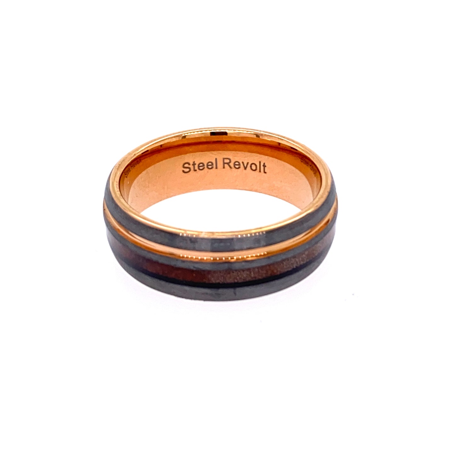 STEELREVOLT TUNGSTEN CARBIDE 8MM WHISKEY BRL RG CTR 11