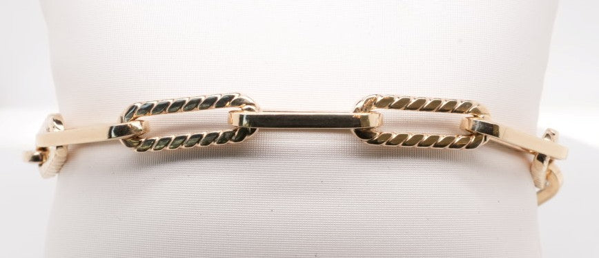 14KYG PAPERCLIP BRACELET 7.5"