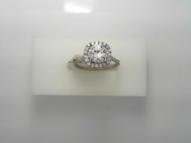 18KW ROUND HALO THIN PAVE SEMI 0.46CTW