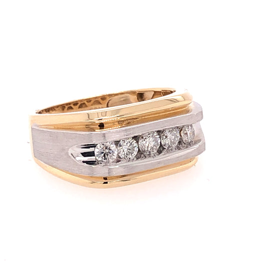 14K WG/YG 0.50 CTW DIAMOND MEN'S RING
