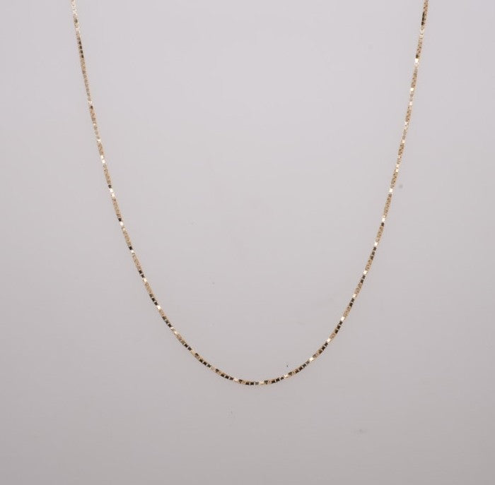 14K YG 0.80MM 16" BOX CHAIN