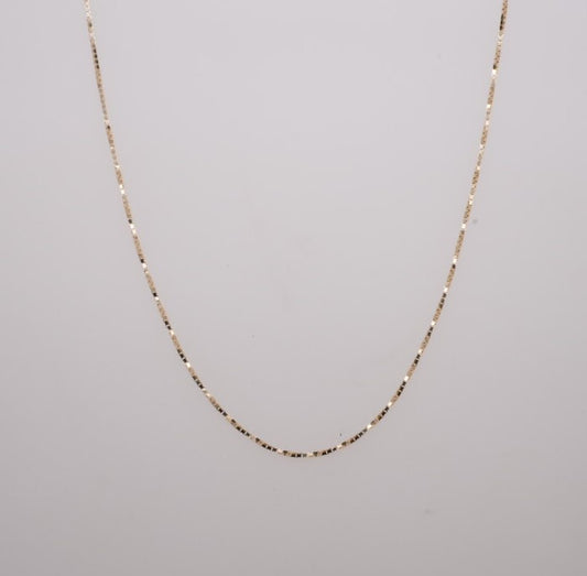 14K YG 0.80MM 16" BOX CHAIN