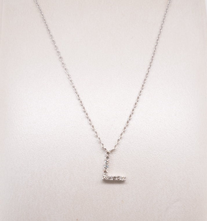14K WG DIAMOND INITIAL L 0.05CTW