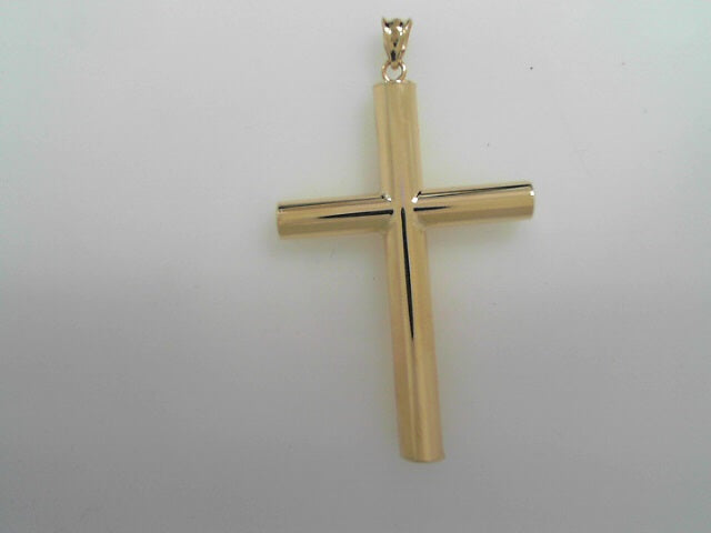 14K YG 49.8 X 28.9MM CROSS CHARM