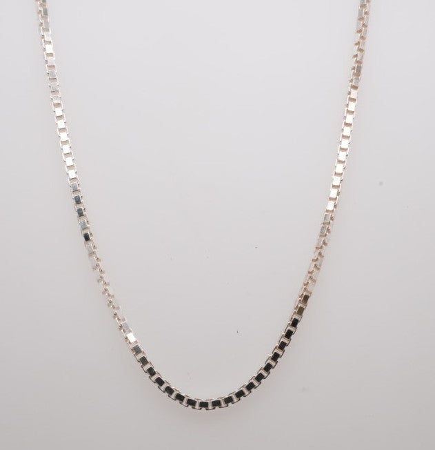 SS DIAMOND CUT BOX CHAIN SPRING 1.75MM 18" CH490