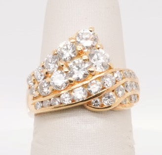 LADIES 18K YG DIAMOND RING 2.00CTW