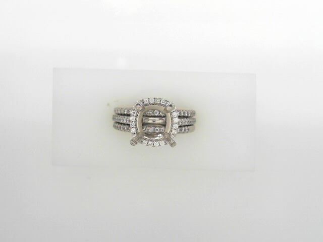 LDS PLATINUM SEMI- MOUNT WITH 2 MATCHING BANDS-1