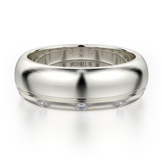 MICHAEL M GTS 14KW WEDDING BAND 0.10CTW MB105