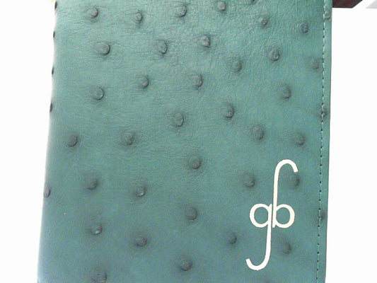 PASSPORT CASE- OSTRICH GREEN