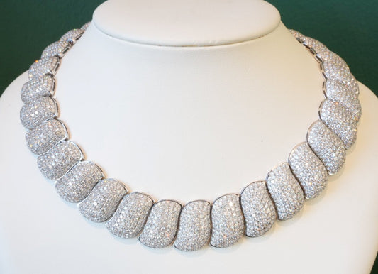 LADIES 18K WG DIAMOND NECKLACE 62.32CTW 105.45GRM
