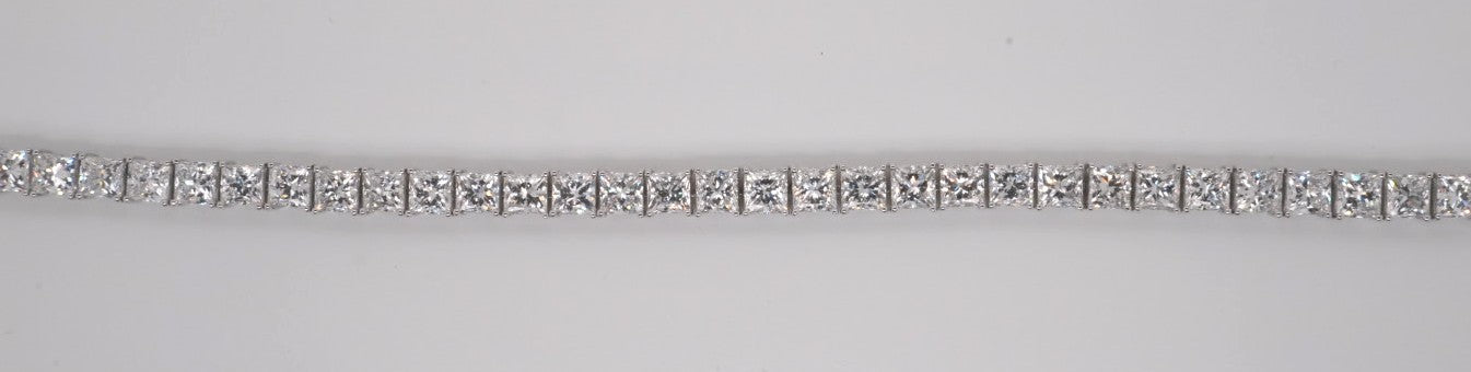 LADIES PLAT PRINCESS DIAMOND BRACELET 16.25CTW