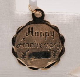 14K YG HAPPY ANNIVERSARY CHARM
